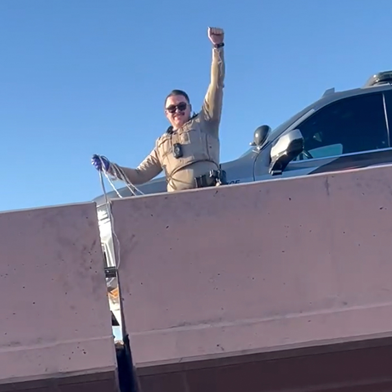 Arizona Department of Public Safety, Interstate, Santan Freeway (Loop 202) and Price Freeway (Loop 101) in Tempe, Arizona, Kitten, trooper catches kitten in an empty bucket somehow, 3