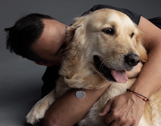 Dog with dad