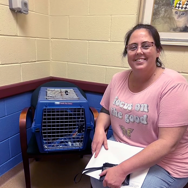 Brandy Weinand, Humane Society of the Treasure Coast,  Palm City, Florida, FeLV+ cats, Feline Leukemia Virus, FIV, Feline Immunodeficiency Virus, 500 days in shelter, Brandy takes home kitty