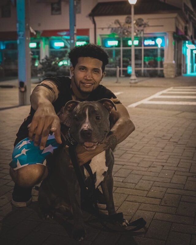 Man and Pit Bull