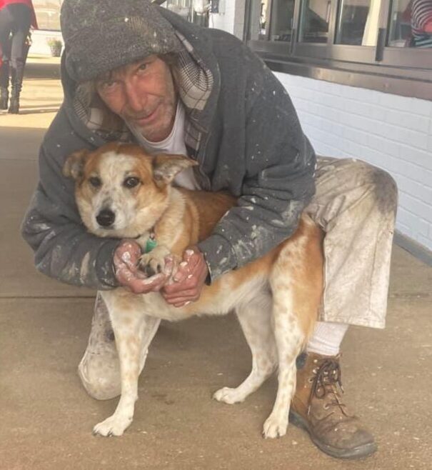 Man and service dog reunited