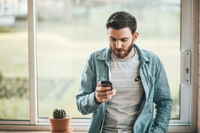 Man holding phone