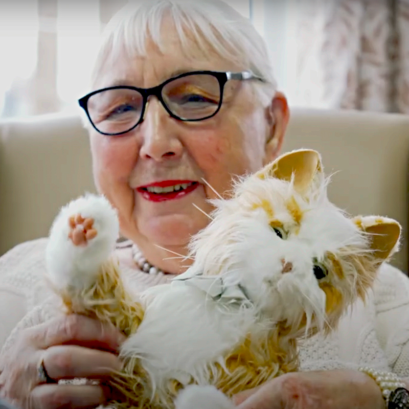 Animatronic 'Marmalades' cats helping residents at Riverside House Care Home in Morpeth, Richard Doninson, UK, dementia, Alzheimer's, Roanoke, Virginia, 1