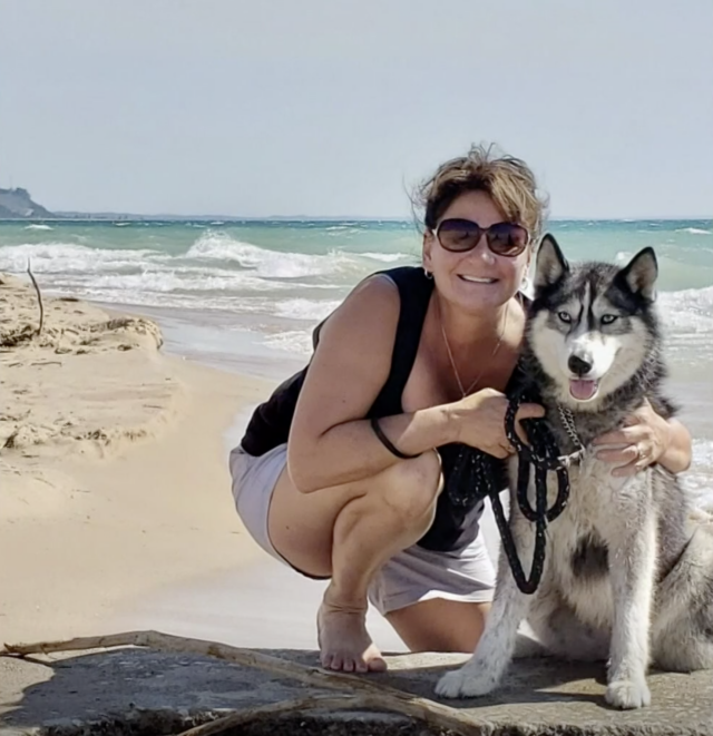 Siberian Husky on the Beach