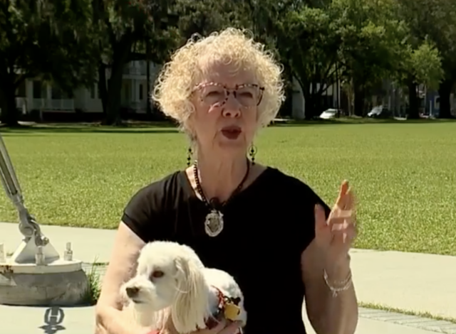 Woman reunited with dog