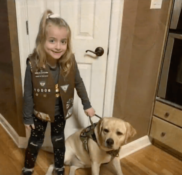 Girl Scout and Service Dog